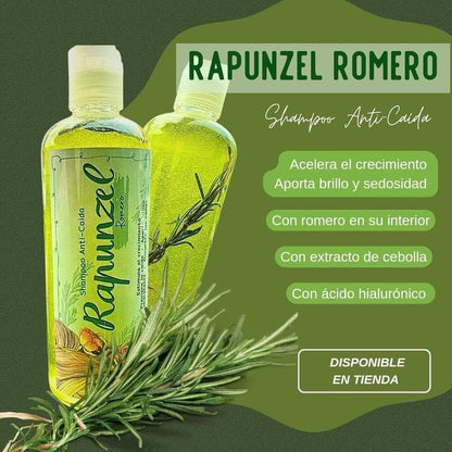 Shampoo Rapunzel Anti-Caida con Extracto de Romero y Acido Hialuronico
