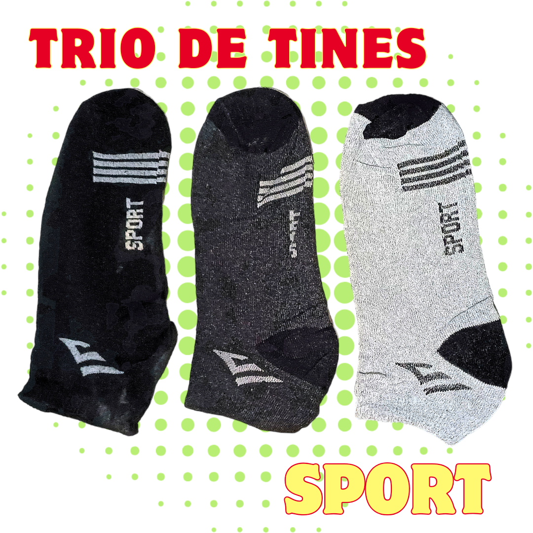 Trio de tin para caballero  fashion SPORT variado