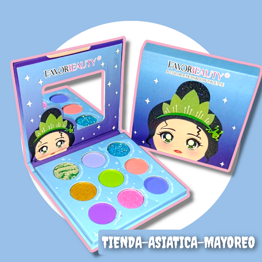 Paleta de sombras 9 Tonos Princesas Disney Variado Favor Beauty