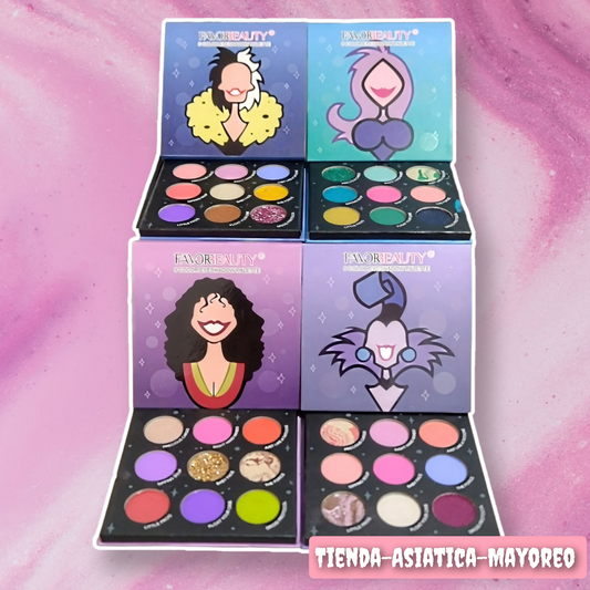 Paleta de Sombras 9  Tonos Personajes Disney Variado Favor Beauty