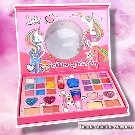 Box de Maquillaje + Lipgloss + Labial + Barniz Unicornias Varied Queen