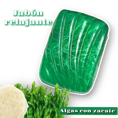 Jabón Orgánico relajante de algas con zacate