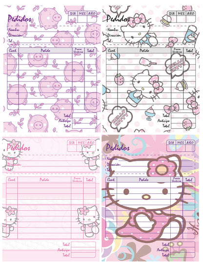 Block de Notas "Mis Pedidos" edicion Sanrio Variado 100 hojas