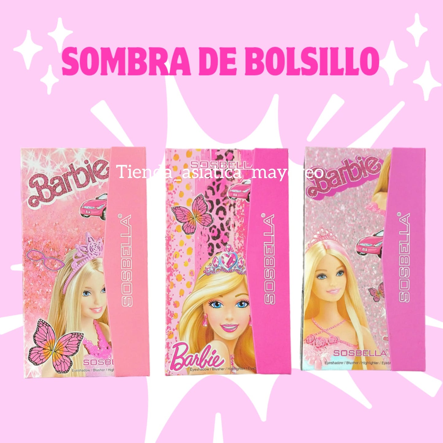 Box de Sombras+Iluminador+Rubor+Contorneador+Aplicadores Bella Variado