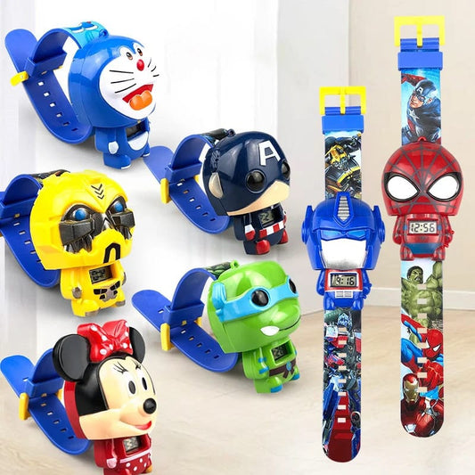 Reloj Digital Infantil Personajes 3D  variado