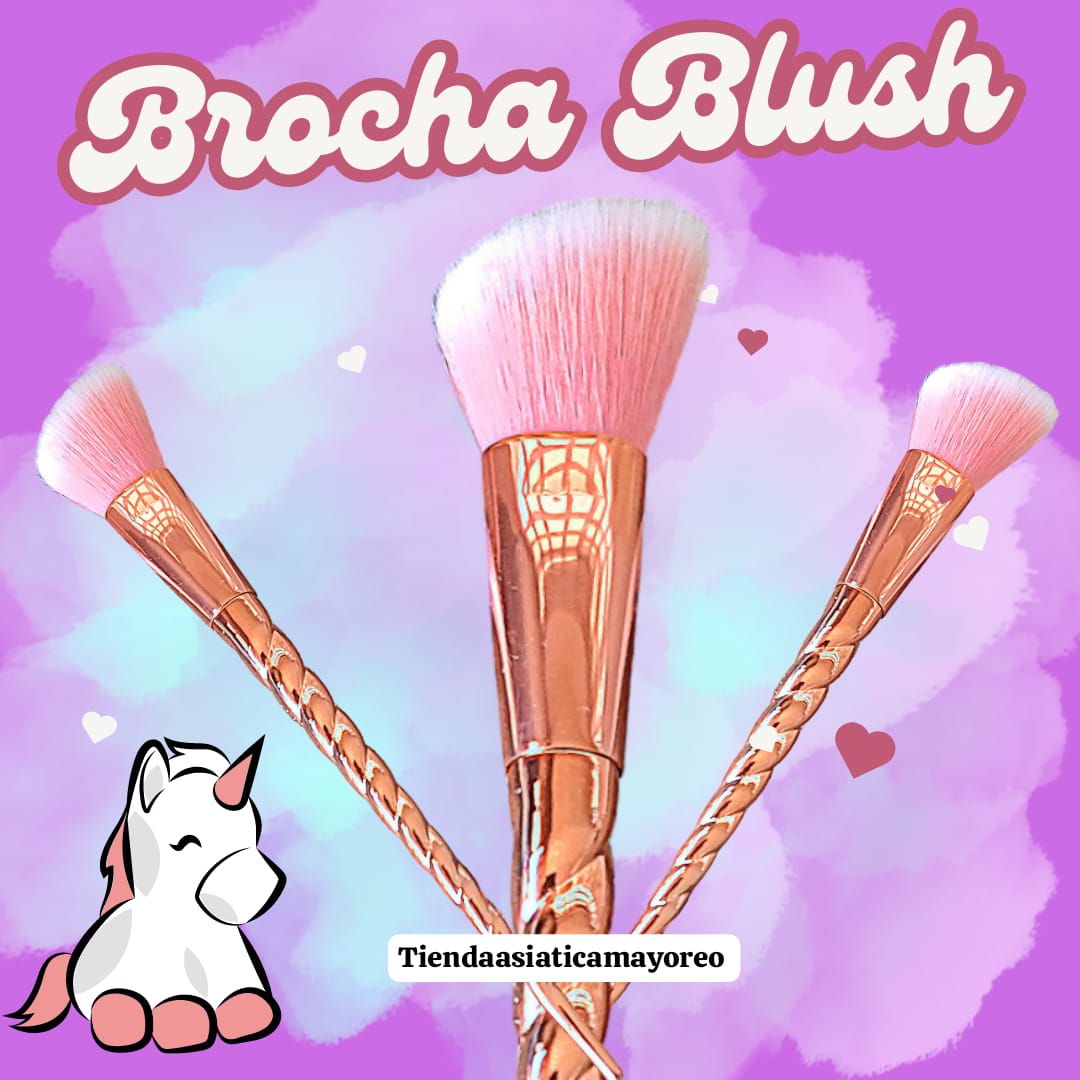 Brocha Dorada para Rubor Unicornio