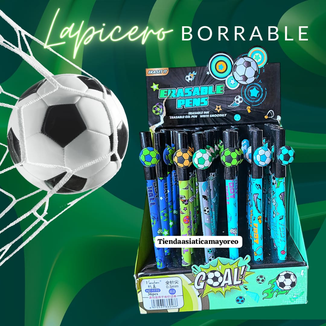 Boligrafo  Tinta Borrable Edicion Futbol