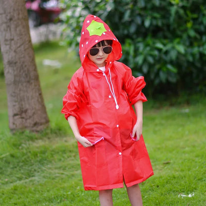 Impermeable infantil figuras kawaii variado