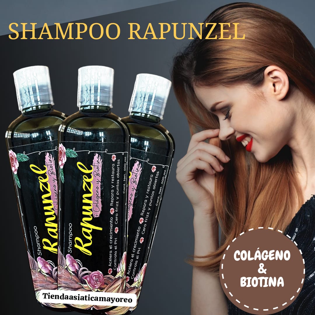 Shampoo Rapunzel con colageno y biotina 500ml