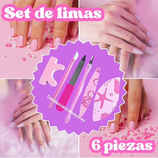 Set de Limas de Uñas 6pzs Variado