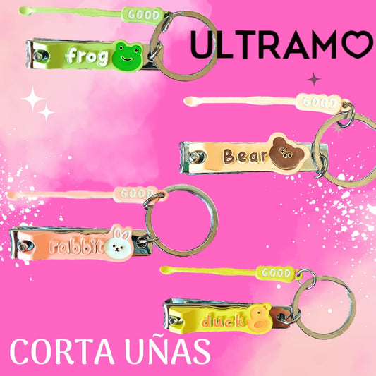 Set Corta Uñas con Quita Cuticula Diseño Kawaii Variado ULTRAMO