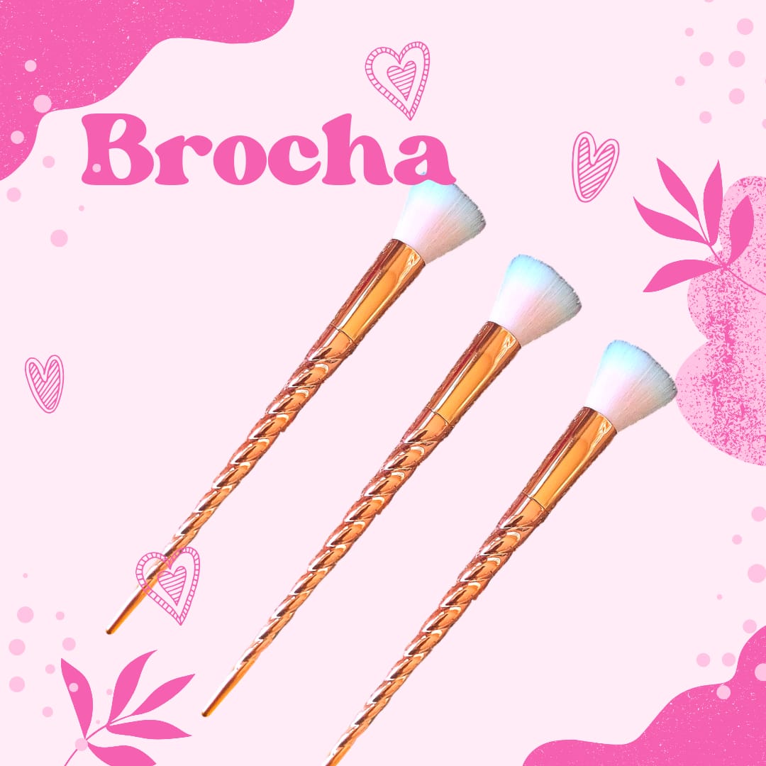 Brocha Unicornio Rose Gold