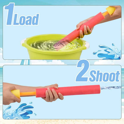 Pistola de espuma Lanzadora de agua cola de sirena 35 cm variado