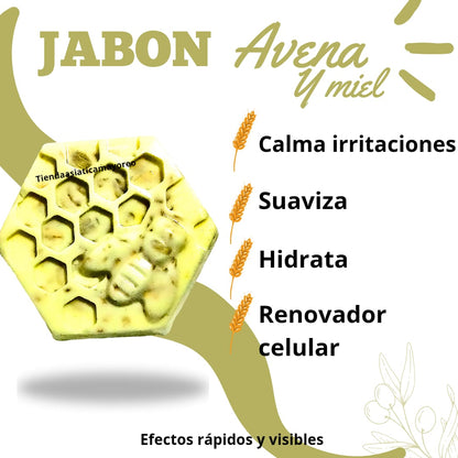 Jabón Orgánico Exfoliante de Avena y Miel 🍯