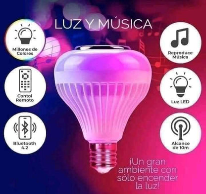 Foco Led con bocina bluetooth