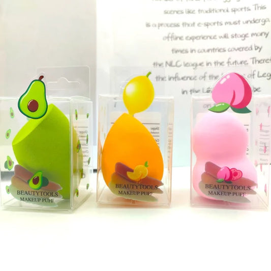 Beauty blender en forma de frutas variado