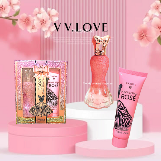 Duo perfume+ locion corporal VV LOVE variado