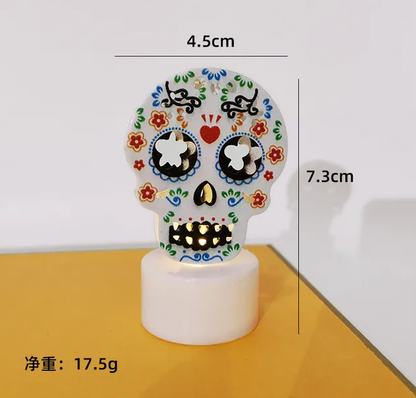 Luz Led Decorativa tipo Vela en Forma de Calavera o Calabaza Variado