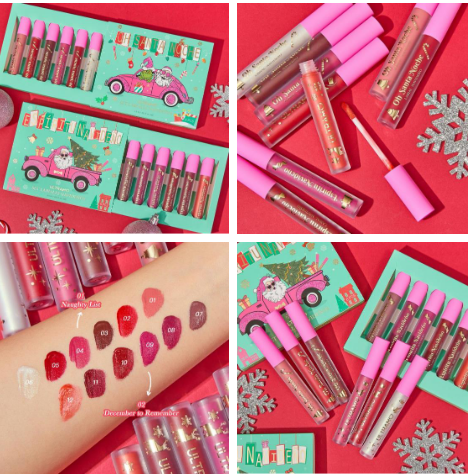 Set lipgloss 6pzs edicion navidad ULTRAMO