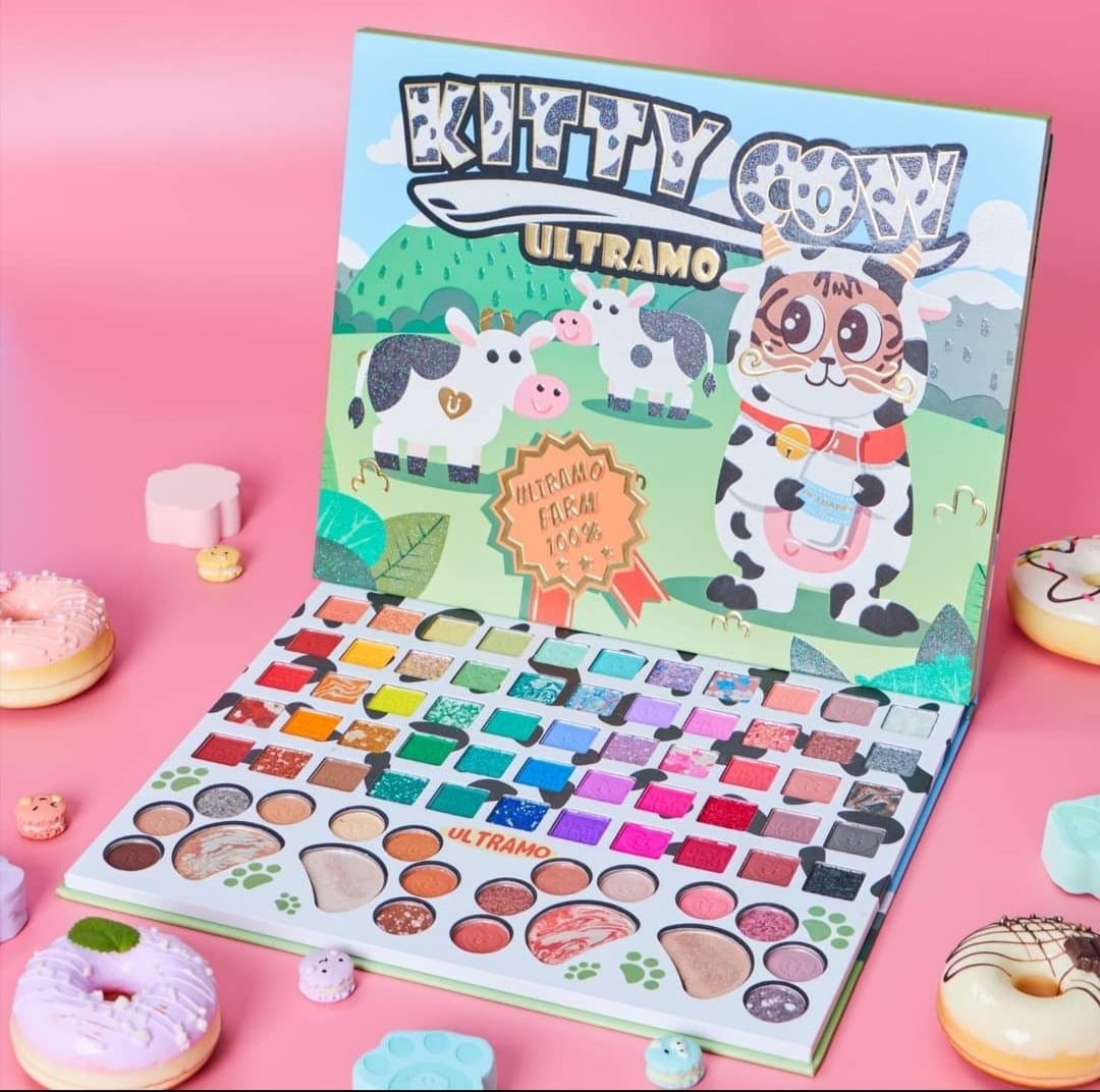 Paleta de Sombras Kitty 🐈Cow 🐮con Iluminadores ULTRAMO