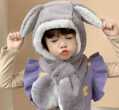 Gorro Kawaii Super Calientito de Orejitas de Conejo con bufanda variado