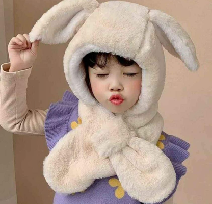 Gorro Kawaii Super Calientito de Orejitas de Conejo con bufanda variado