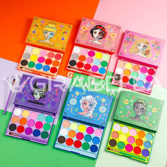 Paleta de Sombras 12 Tonos Princesas Dia de Muertos Girabella Variado