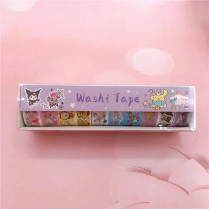 Set de 10 Diurex Sanrio Personajes Washi Tape