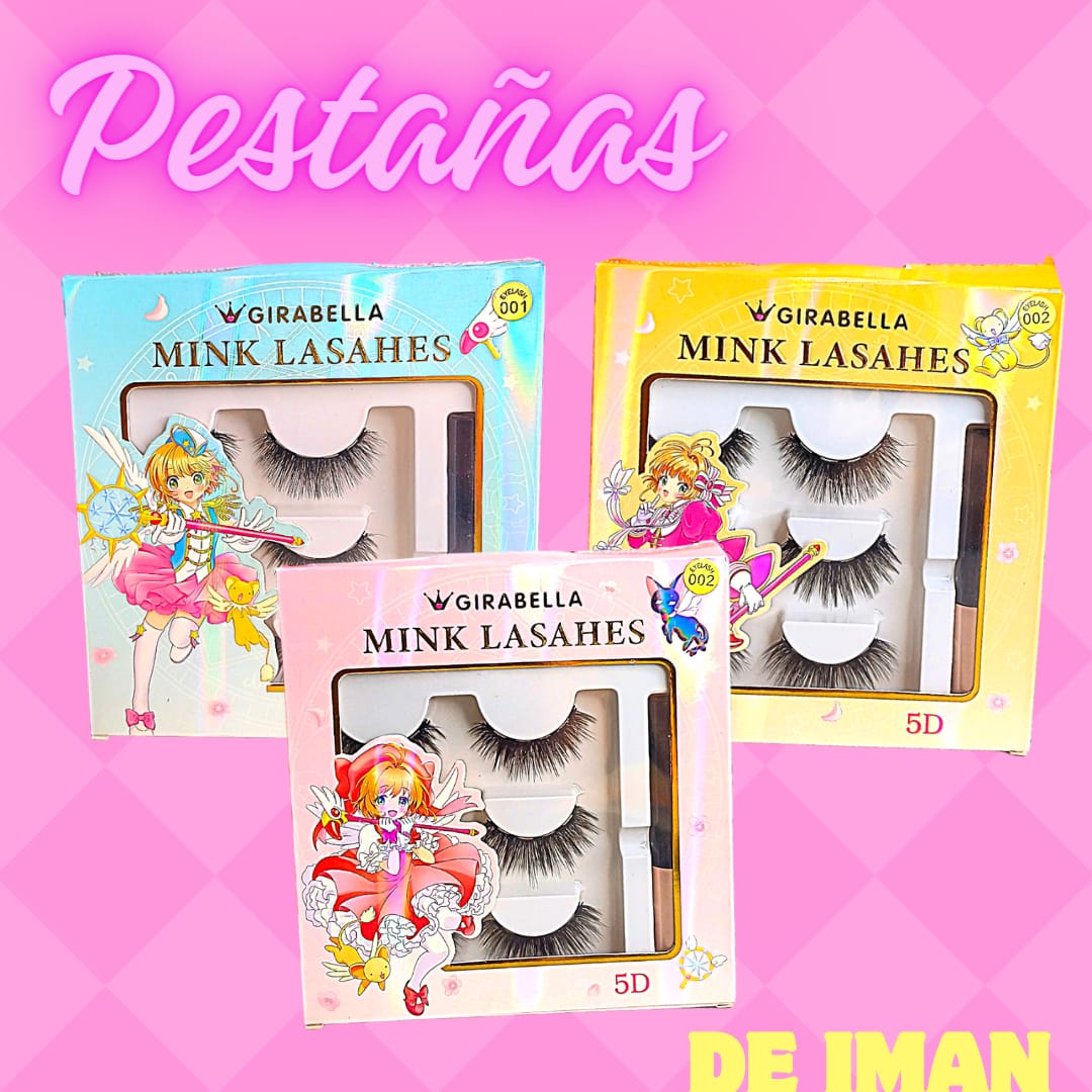 Set de Pestañas Iman con Aplicador + Pegamento Sakura Girabella