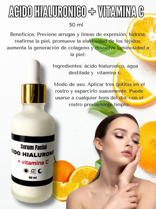 SErum Facial acido  Hialuronico + vitamina C DVITA