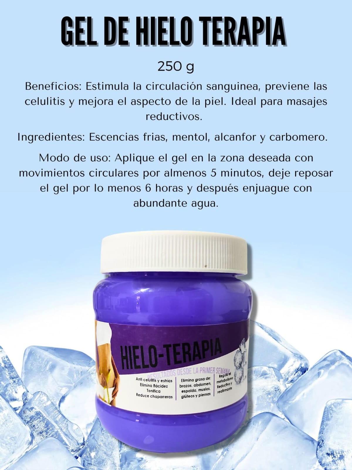 Gel reductor de Hielo Terapia DVITA