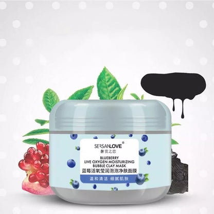 Mascarilla Burbujeante con extracto de Blueberry 🫐 ayuda a eliminar el exceso de grasa Sersan Love