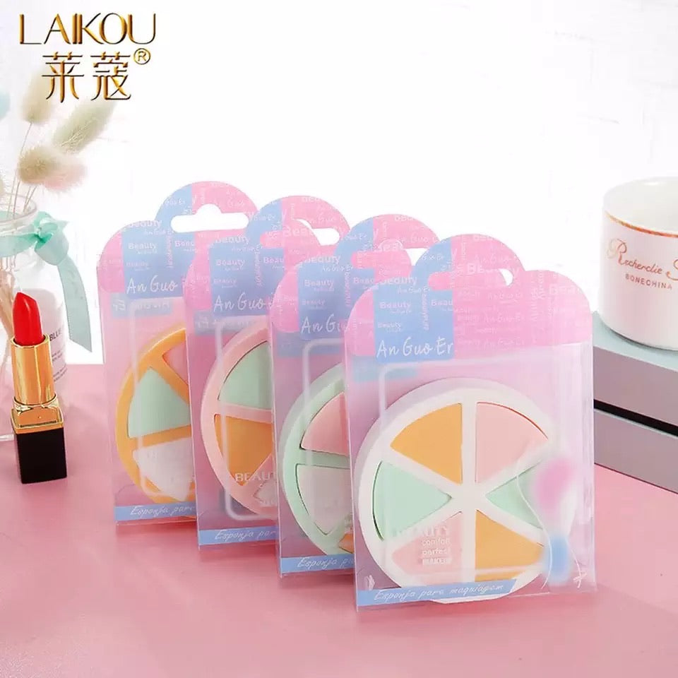 Set esponjas de maquillaje en forma de queso 🧀 calidad premium variados