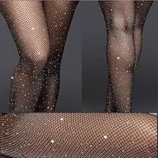 Panty medias de red con brillos unitalla
