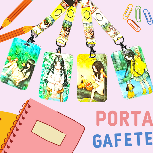 Porta credencial kawaii variada