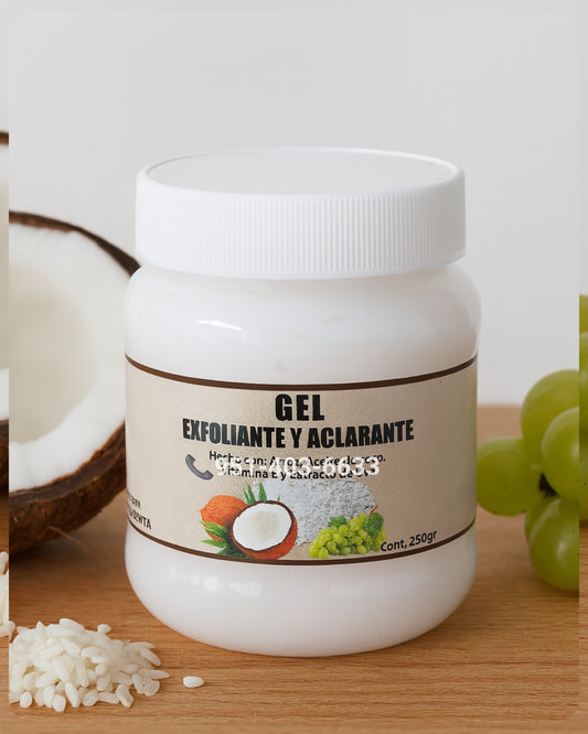 Exfoliante corporal aclarante de arroz y coco DVITA