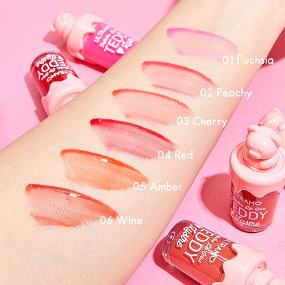 Caja de 12 piezas de brillo labial Teddy Lustre ULTRAMO