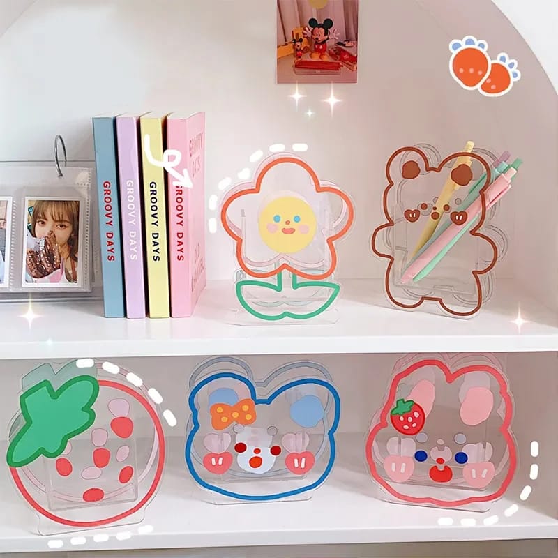 Porta lapices kawaii con diseño de acrilico variado PREMIUM