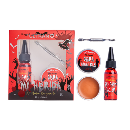 Caja con 6 kit de maquillaje halloween Noche sangrienta Ultramo