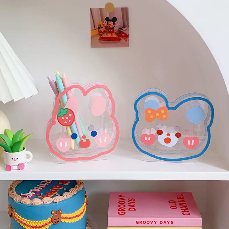 Porta lapices kawaii con diseño de acrilico variado PREMIUM