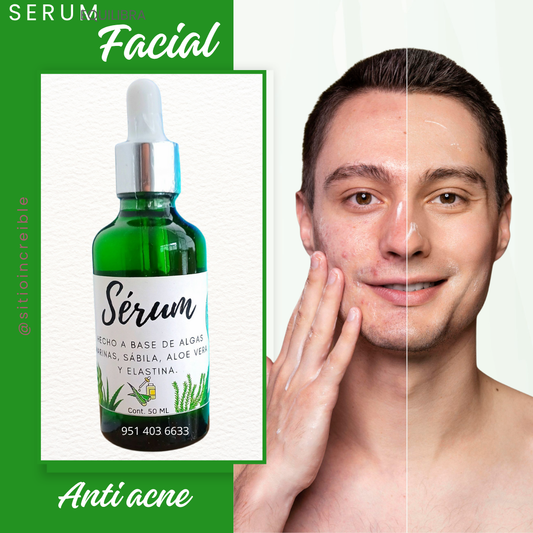 Serum facial eliminador de impurezas y acne con aloe vera y algas marinas DVITA
