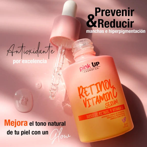 Serum facial retinol+vitamina C Pink Up