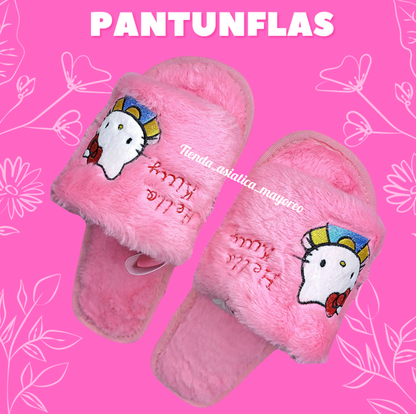 Pantufla Peluche con Sujetador Variado