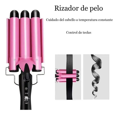 Rizadora de cabello 3 tubos