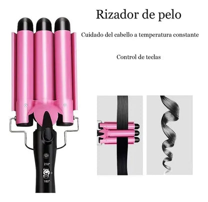 Rizadora de cabello 3 tubos