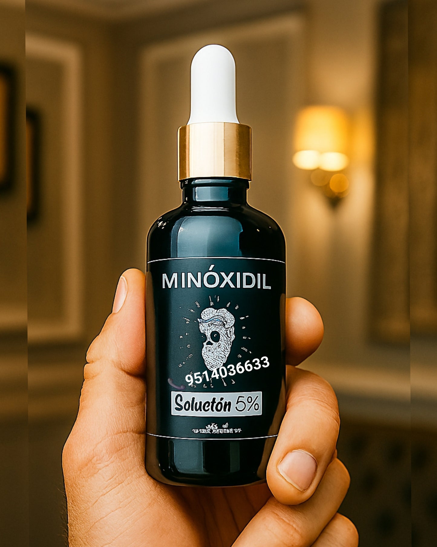 Minoxidil al 5% para cabello, barba y bigote DVITA