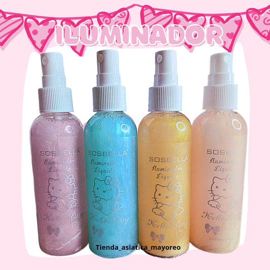 Iluminador Liquido en Spray Kitty Tonos Pastel Variado SOSBELLA