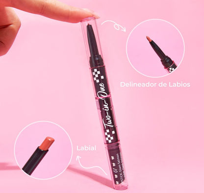 Caja de 12 labiales con delineador two in one ULTRAMO