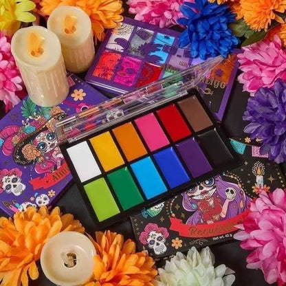 Caja de 6 paletas de maquillaje en crema body paint  12 tonos  ULTRAMO