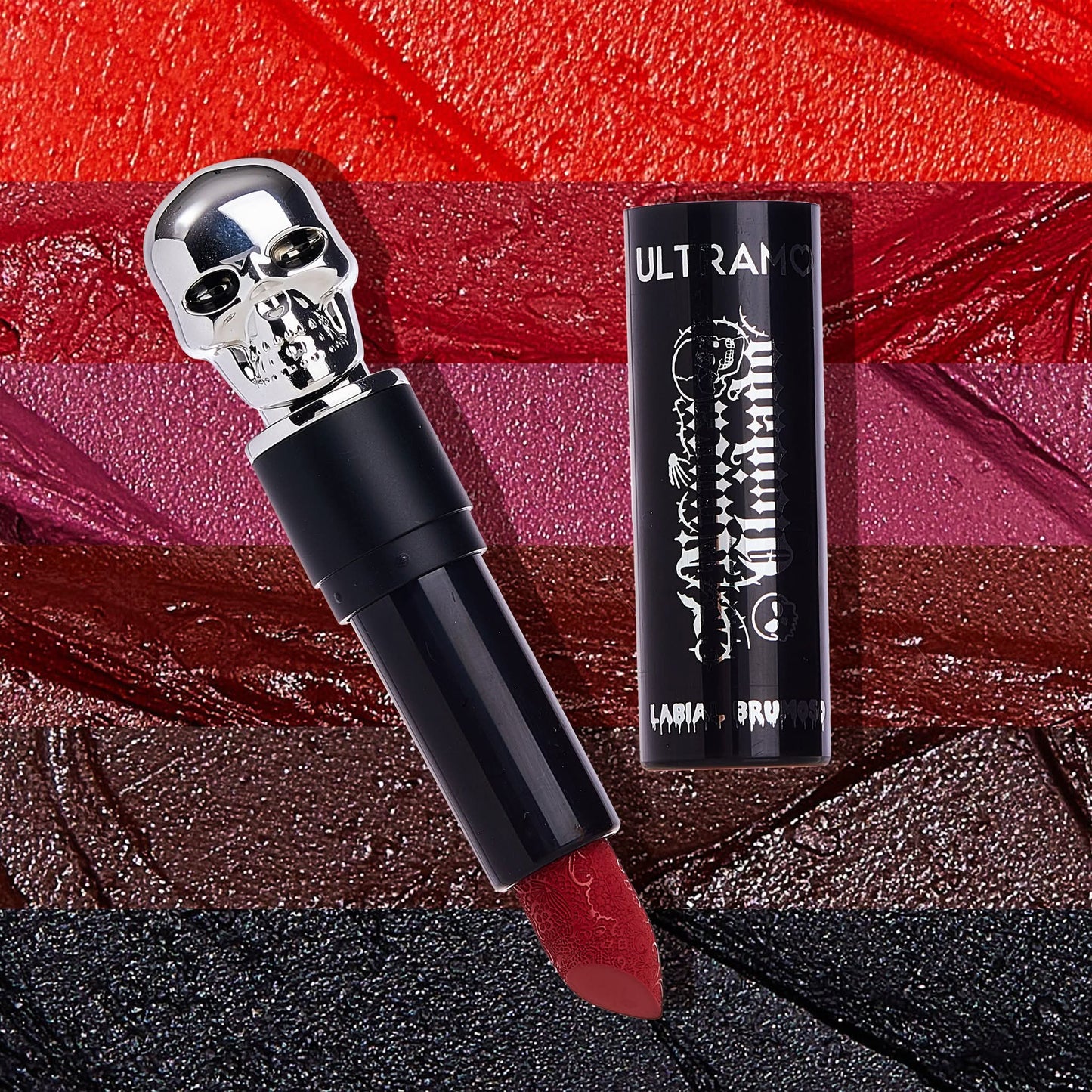 Caja con 24 labiales en barra calavera ULTRAMO